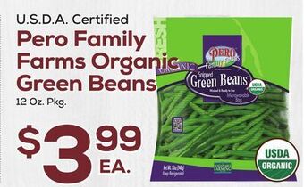 DeCicco & Sons Pero family farms organic green beans offer