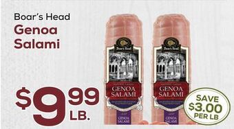 DeCicco & Sons Boar's head genoa salami offer