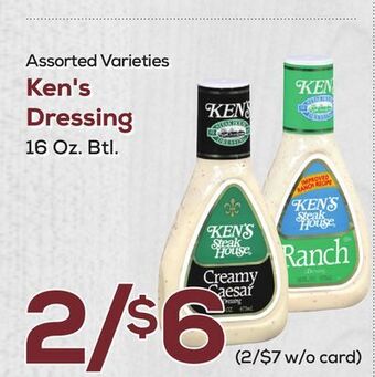 DeCicco & Sons Ken's dressing offer