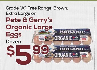DeCicco & Sons Pete & gerry's organic large eggs offer