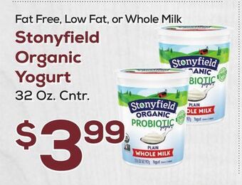 DeCicco & Sons Stonyfield organic yogurt offer