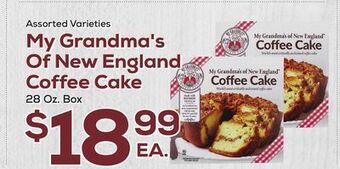 DeCicco & Sons My grandma's of new england coffee cake offer