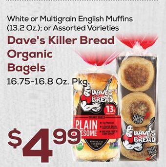 DeCicco & Sons Dave's killer bread organic bagels 16.75-16.8 oz. pkg. offer