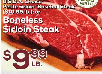 DeCicco & Sons Boneless sirloin steak offer