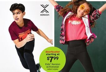 JC Penney Kids' xersion activewear offer