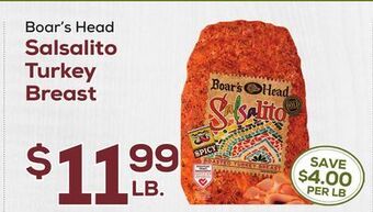 DeCicco & Sons Boar's head salsalito turkey breast offer