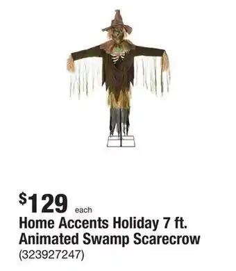 The Home Depot Home accents holiday 7 ft. animated swamp scarecrow offer