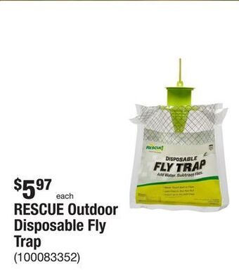 The Home Depot Rescue outdoor disposable fly trap offer
