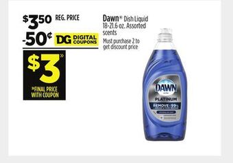 Dollar General Dawn® dish liquid offer
