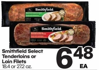 Harp's Market Smithfield Select Tenderloins or Loin Filets 18.4 or 27.2 oz. offer
