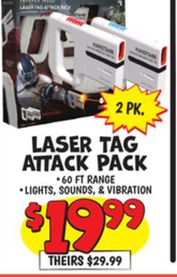 Ollie's Laser tag attack pack offer