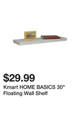 Kmart Kmart home basics 30 floating wall shelf offer