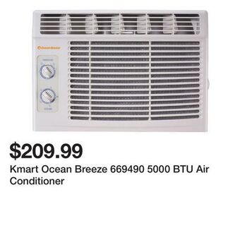Kmart Kmart ocean breeze 669490 5000 btu air conditioner offer