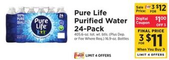ShopRite Purified water 24-pack offer