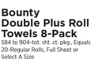 ShopRite Double plus roll towels 8-pack offer