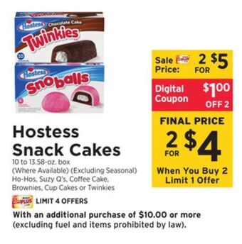 ShopRite Snack cakes offer