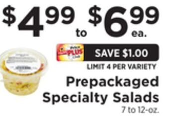 ShopRite Prepackaged specialty salads offer