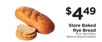 ShopRite Store baked rye bread offer