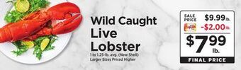 ShopRite Wild caught live lobster offer
