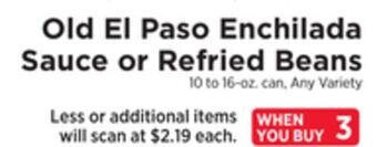 ShopRite Enchilada sauce or refried beans offer