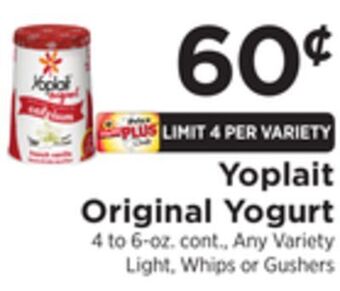 ShopRite Original yogurt offer