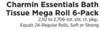 ShopRite Essentials bath tissue mega roll 6-pack offer