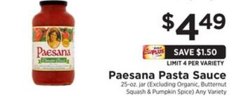 ShopRite Pasta sauce offer