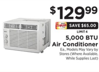 ShopRite 5,000 btu air conditioner offer