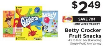 ShopRite Fruit snacks offer
