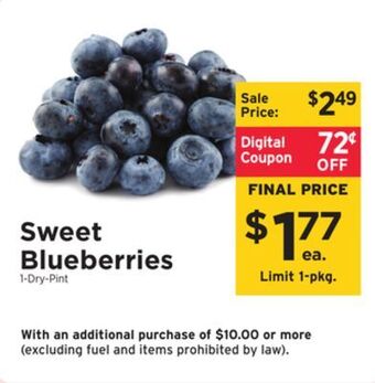 ShopRite Sweet blueberries offer