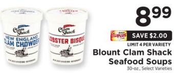 ShopRite Clam shack seafood soups offer