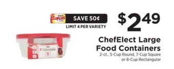 ShopRite Large food containers offer