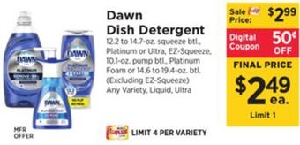 ShopRite Dish detergent offer