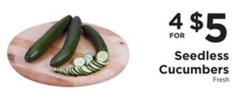 ShopRite Seedless cucumbers offer