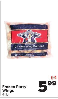 Weis Markets Frozen party wings offer
