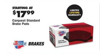 Advance Auto Parts Carquest Standard Brake Pads offer