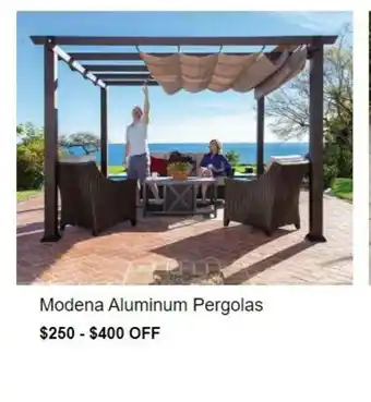 Costco Modena Aluminum Pergolas offer