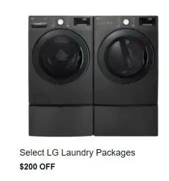 Costco Select Lg Laundry Packages offer