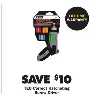 Advance Auto Parts Teq Correct Ratcheting Screw Driver offer