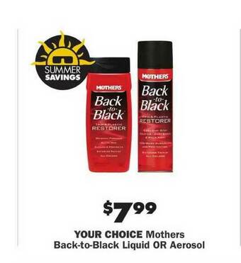 Advance Auto Parts Mothers Back-to-black Liquid Or Aerosol offer