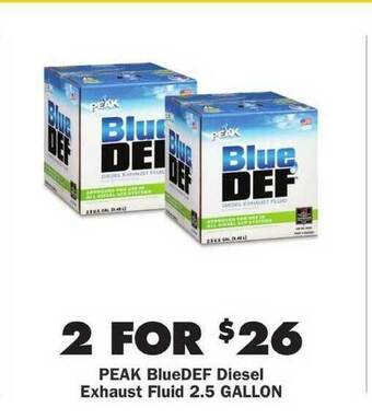 Advance Auto Parts Peak Bluedef Diesel Exhaust Fluid 2.5 Gallon offer