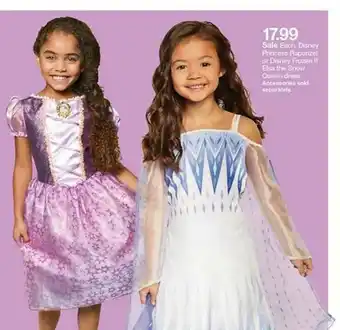 Target Disney Princess Rapunzel Or Disney Frozen II Elsa The Snow Queen Dress offer