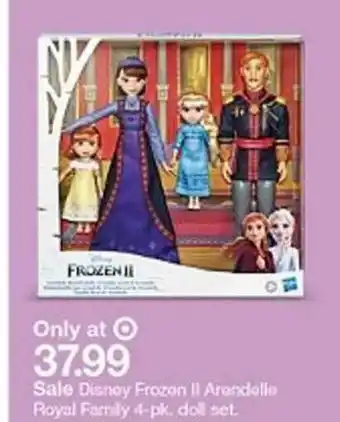 Target Disney Frozen II Arendelle Royal Family 4-Pk Doll Set offer