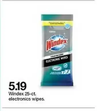 Target Windex 25-Ct Electronics Wipes offer