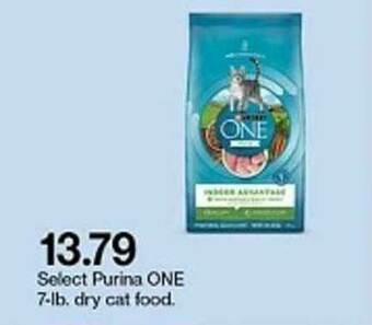 Target Purina One 7-Lb Dry Cat Food offer