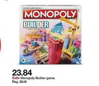 Target Monopoly Builder Game offer