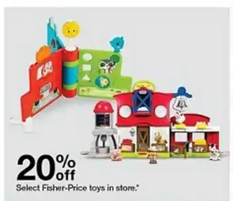 Target Fisher-Price Toys In Store 20% Off offer