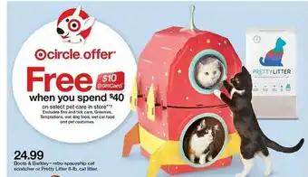 Target Boots & Barkley™ Retro Spaceship Cat Scratcher Or Pretty Litter 8-Lb Cat Litter offer