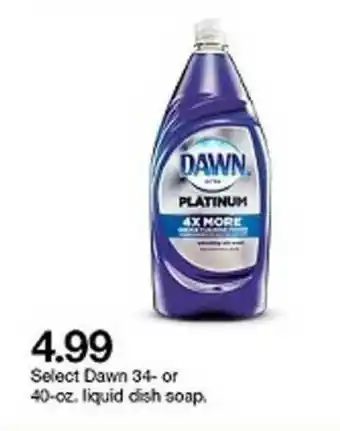 Target Dawn 34- Or 40-Oz Liquid Dish Soap offer