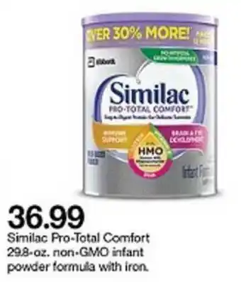 Target Similac Pro-Total Comfort 29.8-Oz Non-GMO Infant Powder Formula With Iron offer